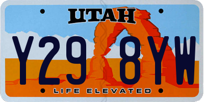 UT license plate Y298YW