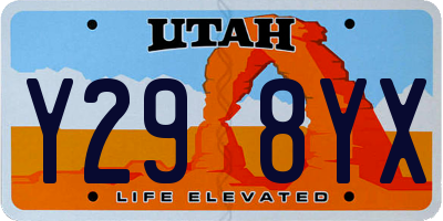 UT license plate Y298YX