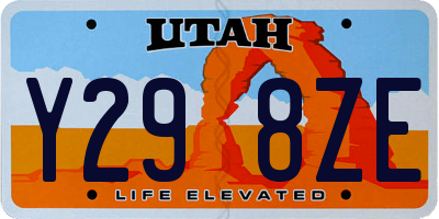 UT license plate Y298ZE