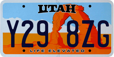 UT license plate Y298ZG
