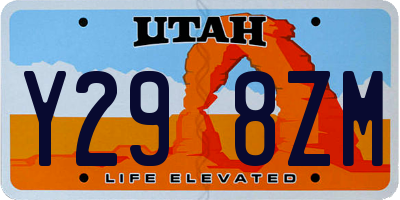 UT license plate Y298ZM