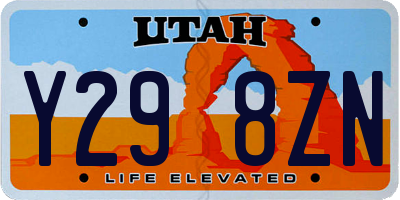 UT license plate Y298ZN
