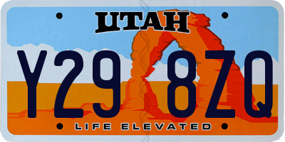 UT license plate Y298ZQ