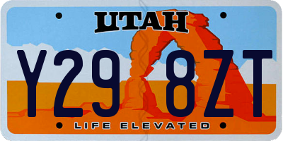 UT license plate Y298ZT