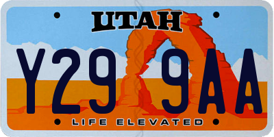 UT license plate Y299AA