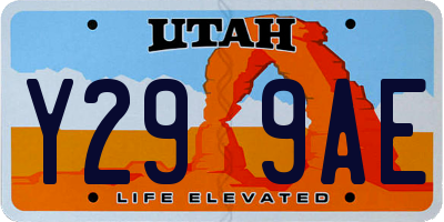 UT license plate Y299AE