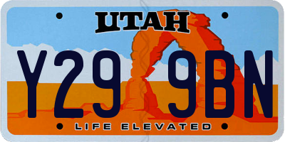 UT license plate Y299BN