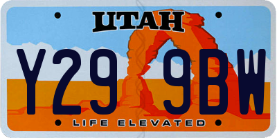 UT license plate Y299BW