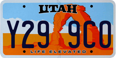 UT license plate Y299CO