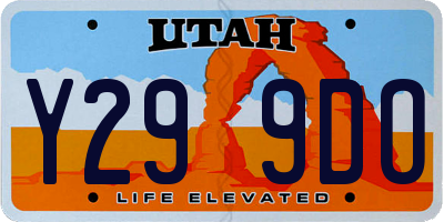 UT license plate Y299DO