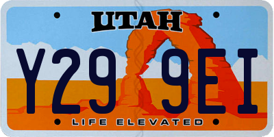 UT license plate Y299EI