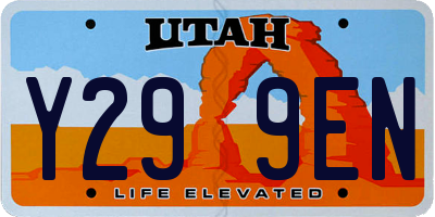 UT license plate Y299EN