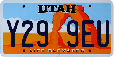 UT license plate Y299EU