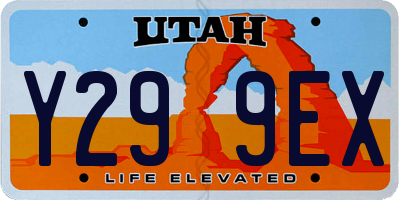 UT license plate Y299EX