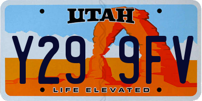 UT license plate Y299FV