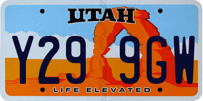 UT license plate Y299GW