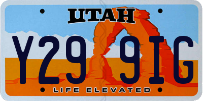 UT license plate Y299IG