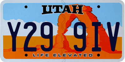 UT license plate Y299IV