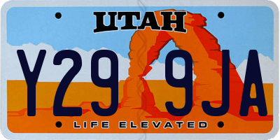 UT license plate Y299JA