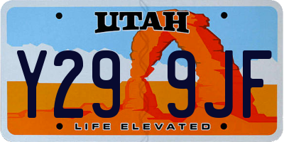 UT license plate Y299JF