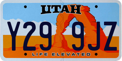 UT license plate Y299JZ