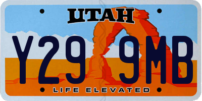 UT license plate Y299MB