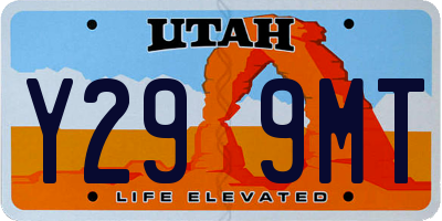 UT license plate Y299MT