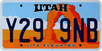 UT license plate Y299NB