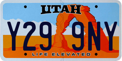 UT license plate Y299NY