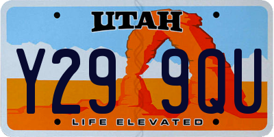 UT license plate Y299QU