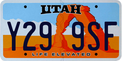 UT license plate Y299SF