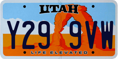 UT license plate Y299VW