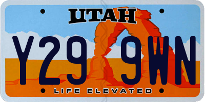 UT license plate Y299WN