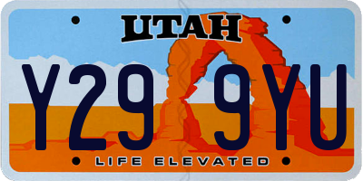 UT license plate Y299YU