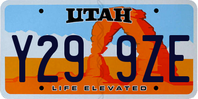 UT license plate Y299ZE