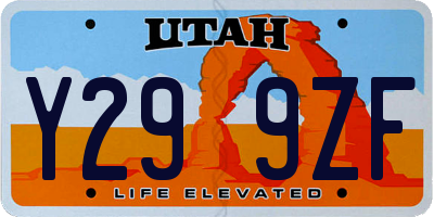 UT license plate Y299ZF