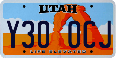 UT license plate Y300CJ