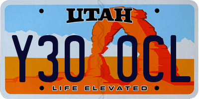UT license plate Y300CL