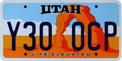 UT license plate Y300CP