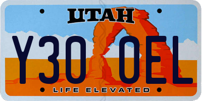 UT license plate Y300EL