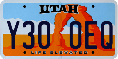 UT license plate Y300EQ