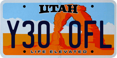 UT license plate Y300FL