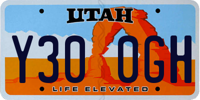 UT license plate Y300GH