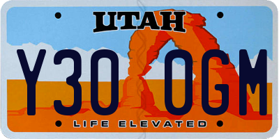 UT license plate Y300GM