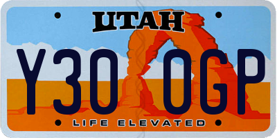 UT license plate Y300GP