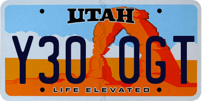 UT license plate Y300GT