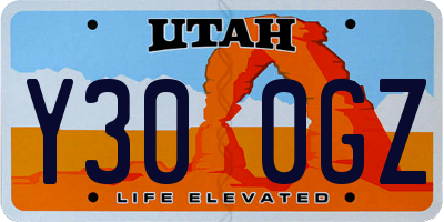 UT license plate Y300GZ