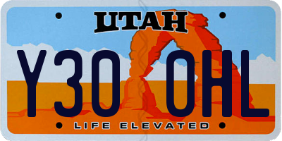 UT license plate Y300HL