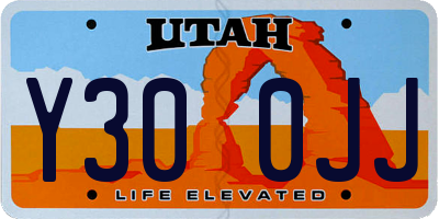 UT license plate Y300JJ
