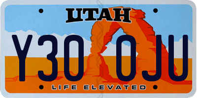 UT license plate Y300JU
